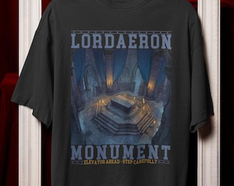 Camiseta con colores cómodos inspirados en el Monumento de Lordaeron / MMO vintage, camiseta de Forsaken Grounds, camiseta de jugador de rol no muerto, idea de regalo para nerds