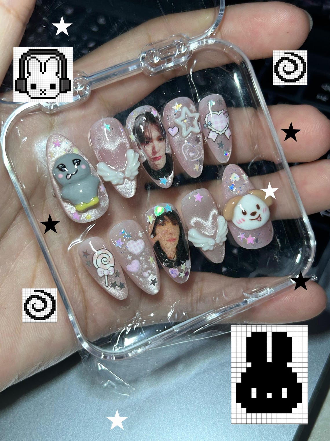 RIIZE Custom Photo Press on Nails: KPOP Nail Art - Etsy
