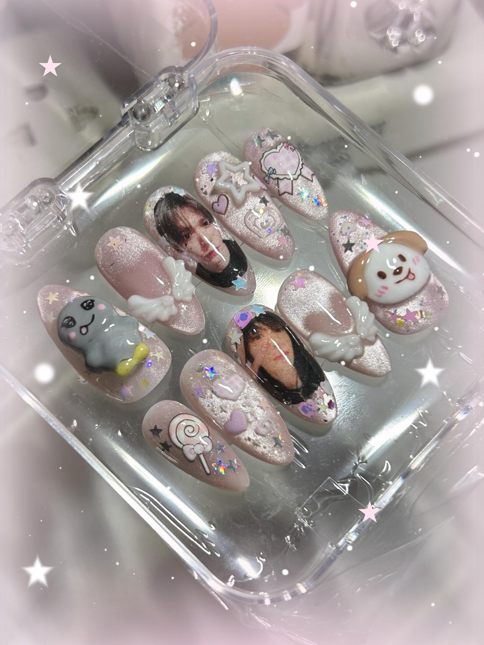 RIIZE Custom Photo Press on Nails: KPOP Nail Art - Etsy