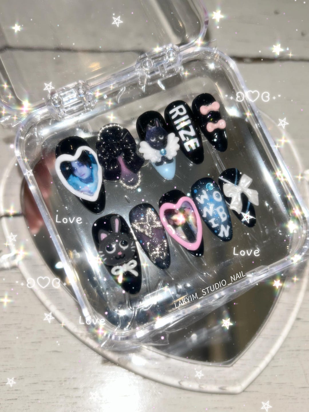 RIIZE Press on Nails (custom Photos ) Nail Art KPOP Idol Inspired False ...