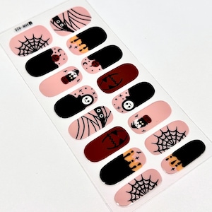 Jack Skellington Nail Art Stickers: Halloween Nightmare Decals