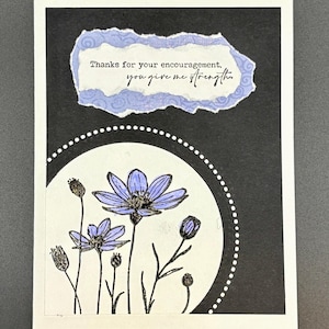 Kit de 4 cartes de vœux « Merci pour vos encouragements » DIY
