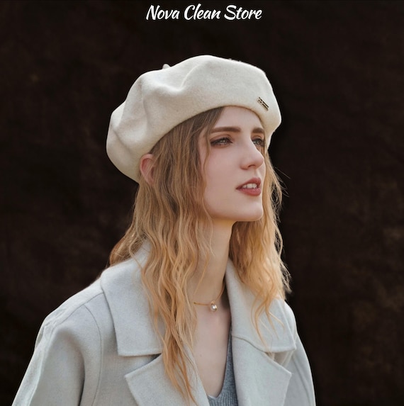 Wool Beret Hat for Women, Classic French Style Painter Cap  display picture 3