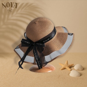 Straw Hat For Women, Summer Sun Hat, Boho Beach Hat, Women Hat, Big Straw Hat, Minimalist Hat, Gift for Women, Gift for Her