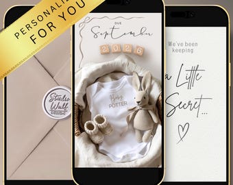 Personalized Pregnancy Announcement Video | Custom Baby Reveal Video | We Edit For You | Neutral Pregnancy Reveal for WhatsApp & Instagram