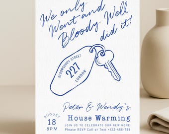 Digitale housewarminguitnodiging direct downloaden, afdrukbare sjabloon voor uitnodiging voor feest voor nieuw huis, Corjl bewerkbaar