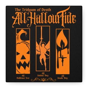 Halloween Wall Art Canvas, Spooky Home Decor, All Hallows&#39; Eve, All Saints&#39; Day, All Souls&#39; Day, Fright Night Decoration, Gothic Art