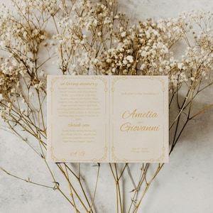 Elegant Wedding Program Template • Editable Digital Download • Printable Ceremony Program