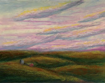 Pintura al óleo pastel: El jueves pasado por la noche