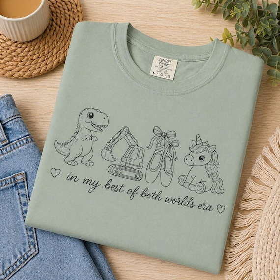 Boy Mom Girl Mom Shirt, Best of Both Worlds Tee, Comfort Colors 1717, Boy Mom Era Shirt, Girl Mom Era Tee, Mama Shirt Gift