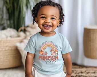 Pumpkin Please rainbow pumpkins Infant Tee | Fall baby shirt | Thanksgiving Outfit | Autumn Fashion | Gifts for Kids