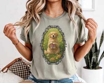 Taco Bell Dog Shirt, Funny Golden Retriever Tee, Comfort Colors 1717, Cute Foodie Dog Graphic, Dog Mom Shirt, Trendy Oversized Tee