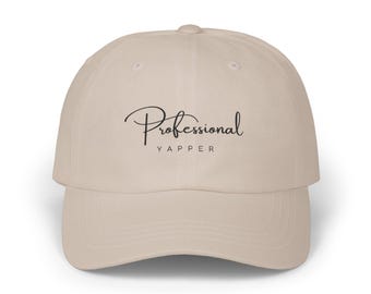 Professional Yapper Script Logo Cap | Embroidered Baseball Hat | Gift for Him Her