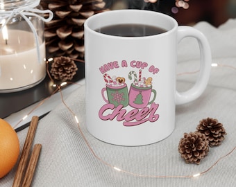 Hot Cocoa Floral Mug | Ceramic Coffee Cup 11oz 15oz