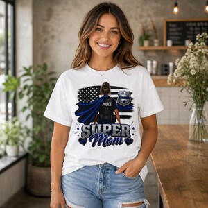 Super Mom Shirt Nurse EMS Paramedic Firefighter Police Officer 911 Dispatcher Doctor Corrections Officer Mom Tee Gift Star Seller
