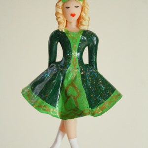 Irish Step Dancer Ornament Hand Sculpted in Clay image 5