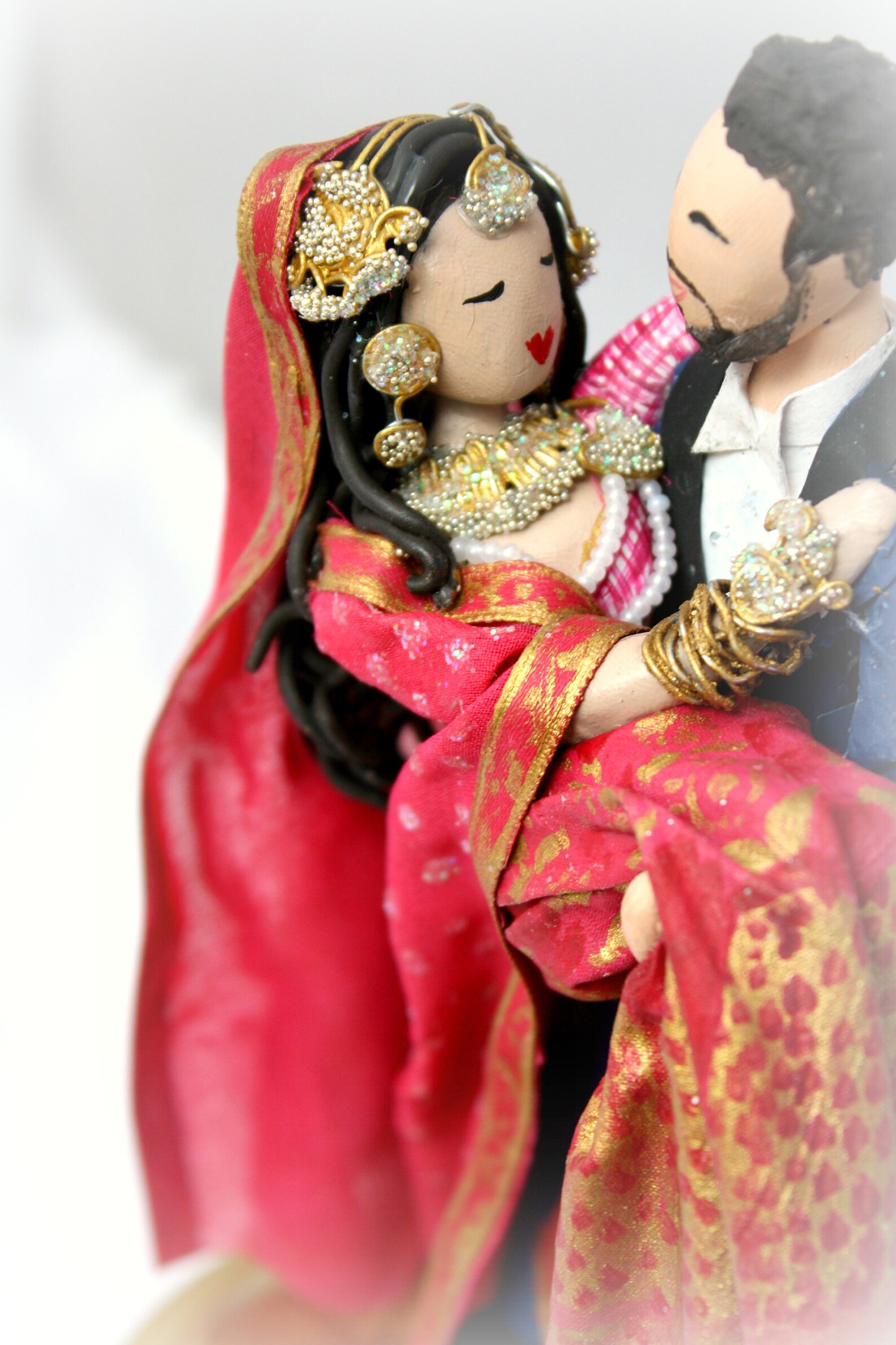 Indian Wedding Cake Topper CUSTOMIZED to Your Features and | Etsy