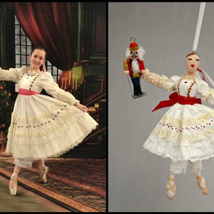 Clara Ballerina Ornament from The Nutcracker CUSTOMIZED to your costume Hand Sculpted in Clay