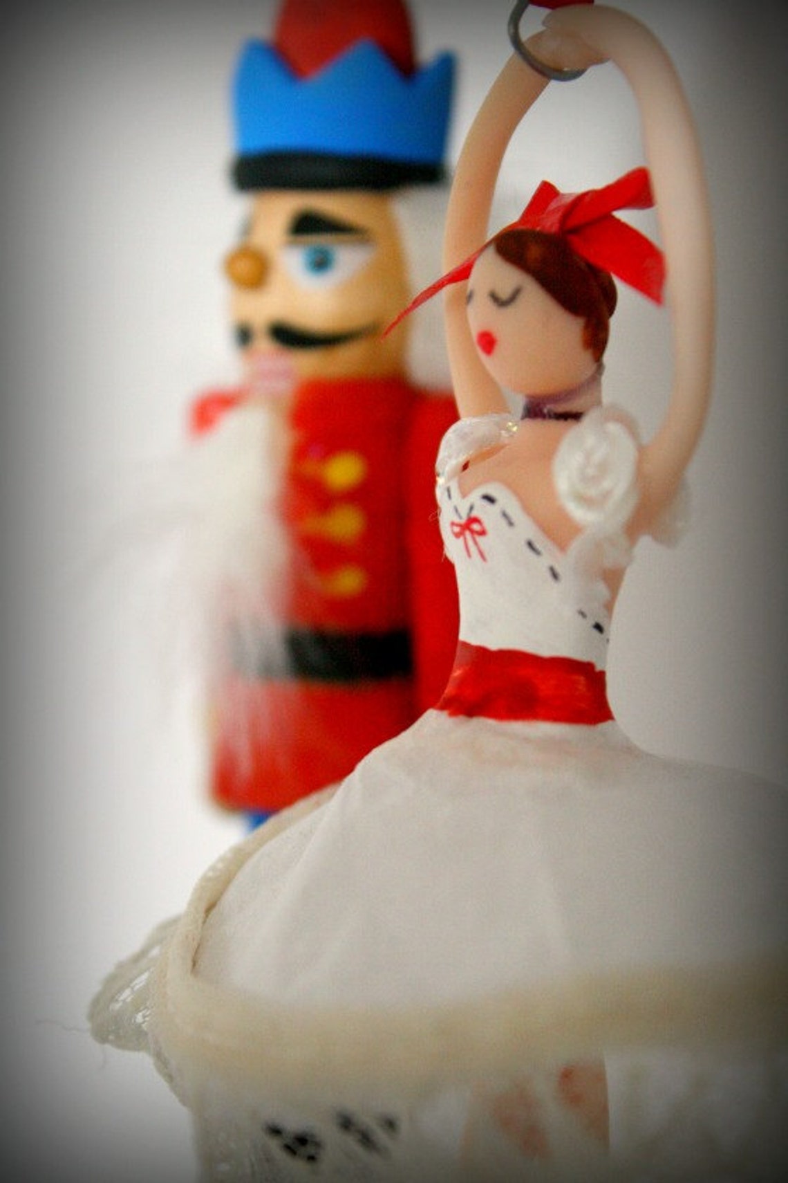 Nutcracker Ballerina Ornament Hand Sculpted in Clay Etsy