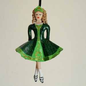Irish Step Dancer Ornament Hand Sculpted in Clay image 4