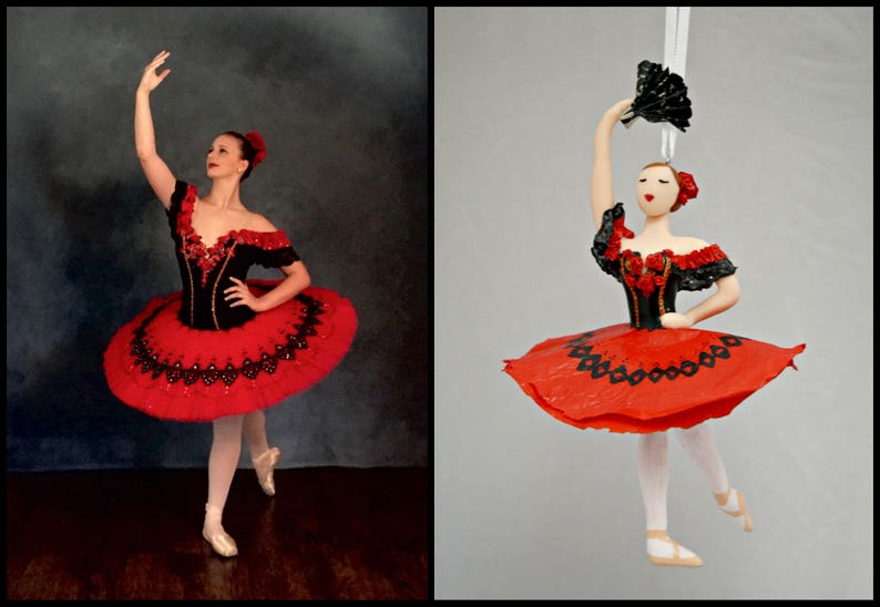 Spanish Ballerina Dancer Ornament From the Nutcracker Etsy