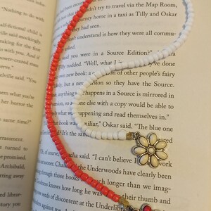 Flower Bookmark Gift For Her Book Accessories Unique Beaded Gift Book Lover Bookmark Bookworm Gift Handmade Beaded Bookmark