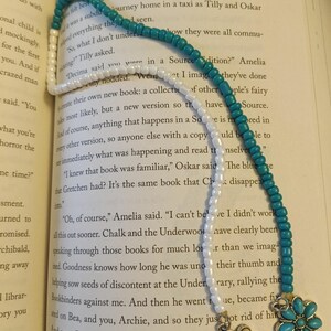 Flower Bookmark Book Accessories Gift For Bookworm Bookmark Unique Beaded Gift Book Lover Bookmark Reading Accessories Book Club Gift
