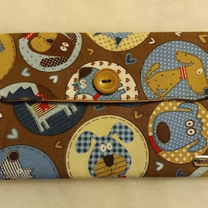 Dog Wallet For Mom Gift Handmade Fabric Ladies Wallet For Her Handmade Wallet Gift For Dog Lover Wallet Billfold