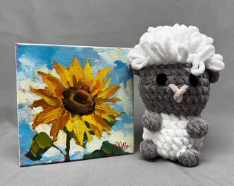 Sheep Crochet Plushie – Spring Signature Stack – Handmade Hug by Pulp Mill and Sheep – Adoption Gift for Rare Ones