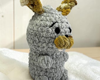 Handmade Crochet Puppy Plush | 6” Amigurumi Dog | Soft Stuffed Animal | Neutral Nursery Decor | Baby Shower Gift | Small Cuddly Toy