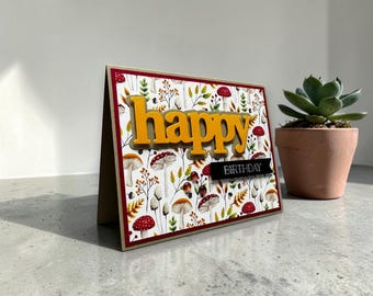 Hand-Finished Keepsake Birthday Card – Textured Artisanal Stationery – Pulp Mill and Sheep – Special Occasion Hug