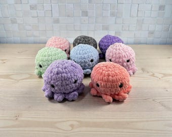 Crochet Octopus | Small Handheld Octopus Toy | Kawaii | Amigurumi | Pocket Plushie | Ocean Plush Gift