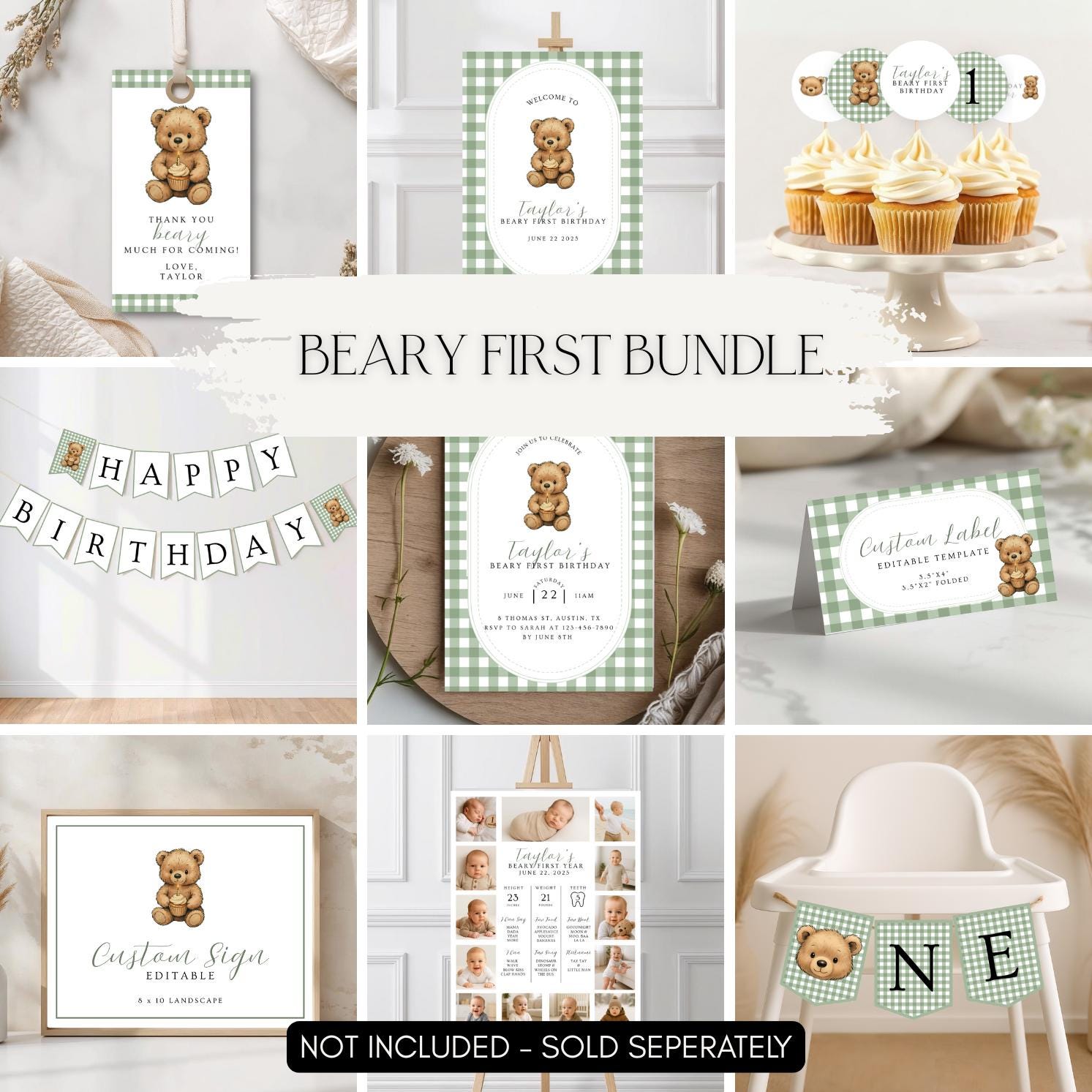 Beary first birthday decoratie huren - eerste verjaardag Beary first birthday decoratie huren - eerste verjaardag