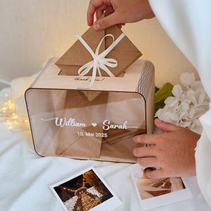 Wedding Card Box, Personalized Rustic Wood Decor, Acrylic Gift Envelope Box, Urne Marrige, Anniversary Recipe Card Box, Fall Wedding