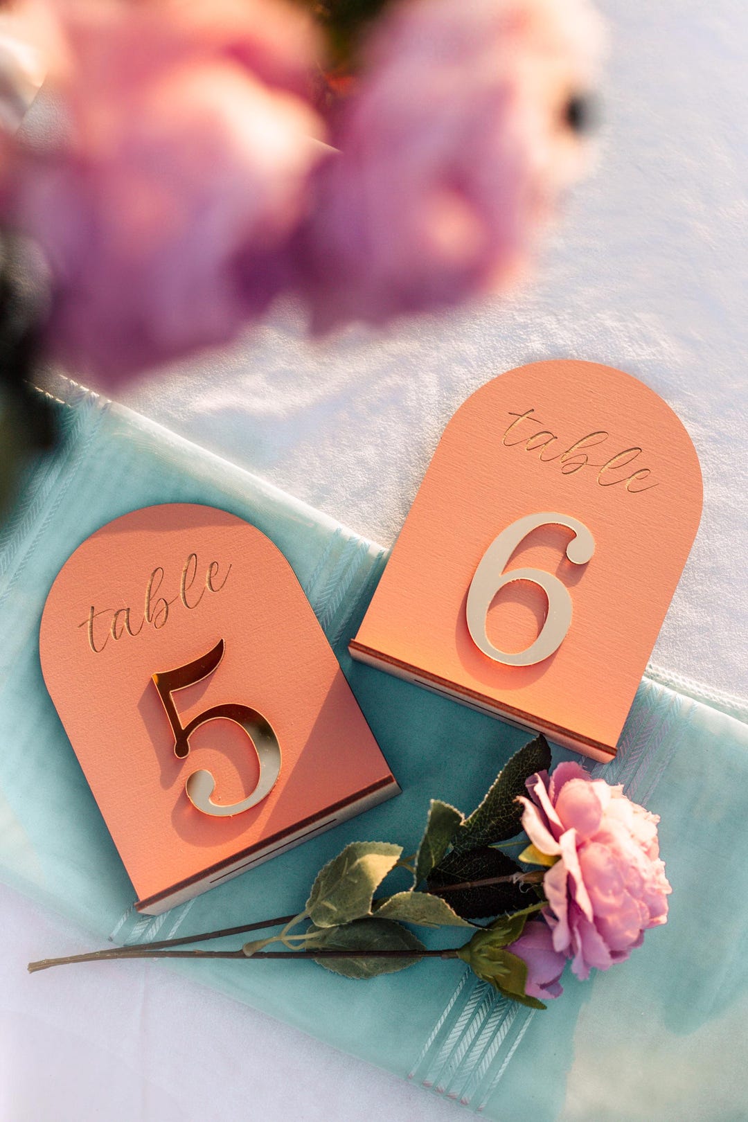 Handcrafted Wooden Table Numbers for Wedding Reception – Minimalist ...