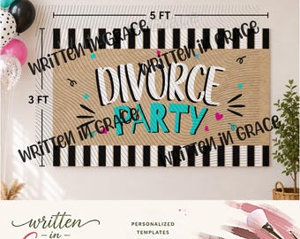 Divorce Party Banner Template