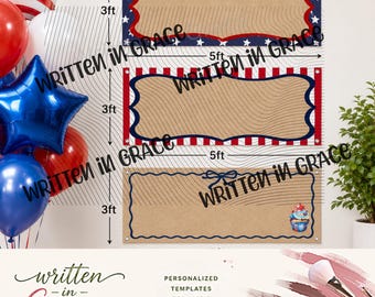 30 Patriotic Banner Templates Bundle — Paint & Project Border Pack
