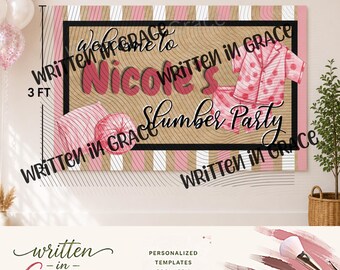 Welcome to the Slumber Party Banner Template