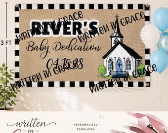 Church Baby Dedication Banner Template