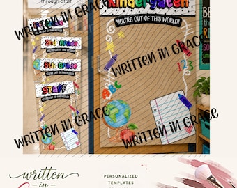 You're Out of This World Classroom Door Banner Template Pack 10 Designs