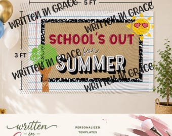 School's Out for Summer Banner Template