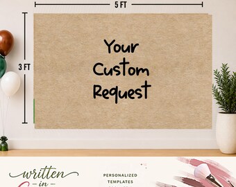 Custom Banner Template | Personalized Party Decor (Digital Download)