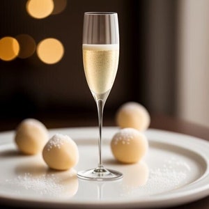 Elegant French Champagne White Chocolate Truffles (16 count)