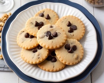 Hazelnut Chocolate chip Butter Cookies (1 Dozen)