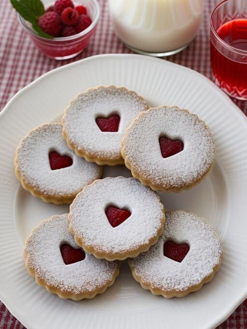 Galletas Linzer de frambuesa gourmet 12 unidades Revista Babiekin. imagen 2