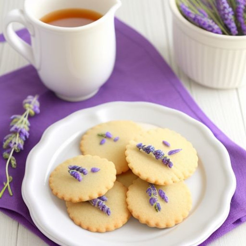 All Natural & Organic Lavender Cookies 1 Dozen afbeelding 1