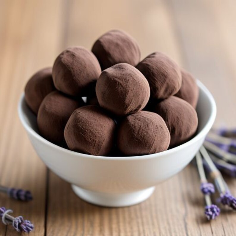 Rich Dark Chocolate Organic Lavender Truffles 16 count image 1