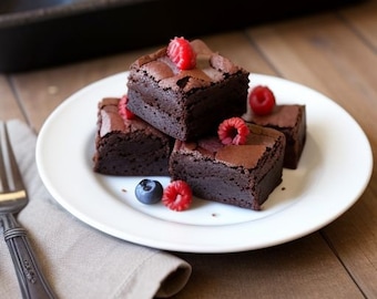 Dark Chocolate Truffle Brownies (4 count.)