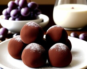 Dark Chocolate Peanut Butter and Grape Jelly Truffles (16 count)