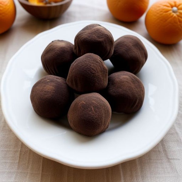 Dark Chocolate Orange Truffles Organic & All Natural (16 count)